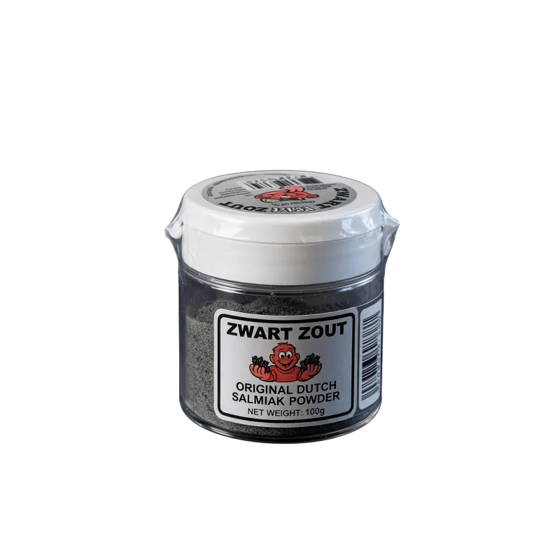 Original Dutch salmiak powder, 18 x 25 g (black and white salt)